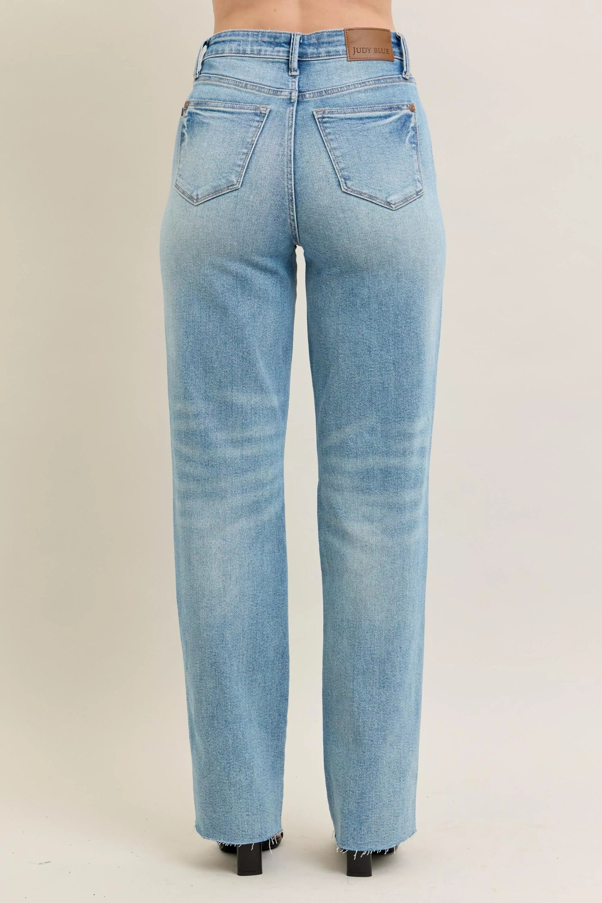 Judy Blue Judy Blue Full Size High Waist  Rigid Magic Star Shaped Destroy 90's Straight Jeans Plus Size
