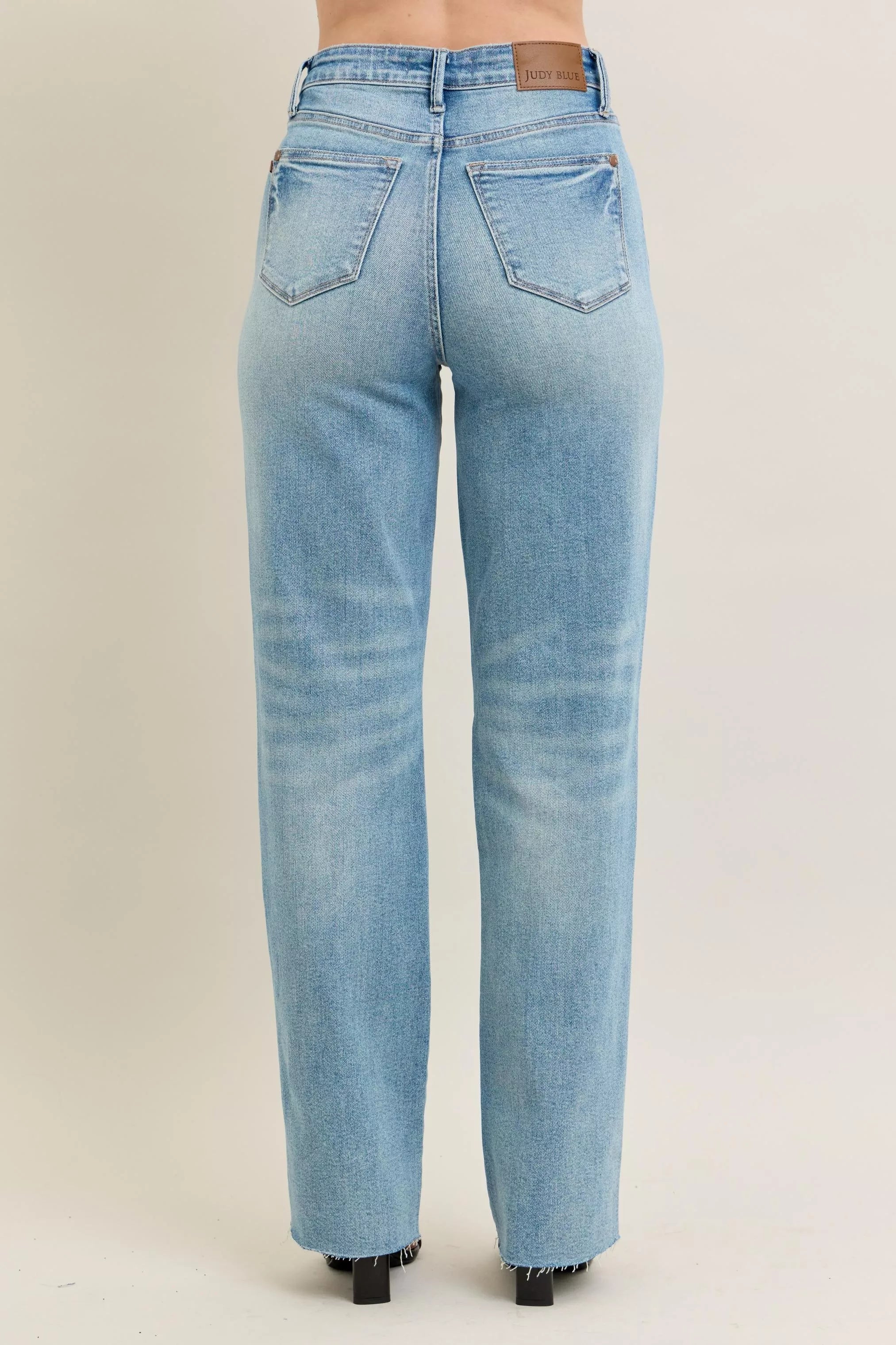 Judy Blue Judy Blue Full Size High Waist  Rigid Magic Star Shaped Destroy 90's Straight Jeans Plus Size