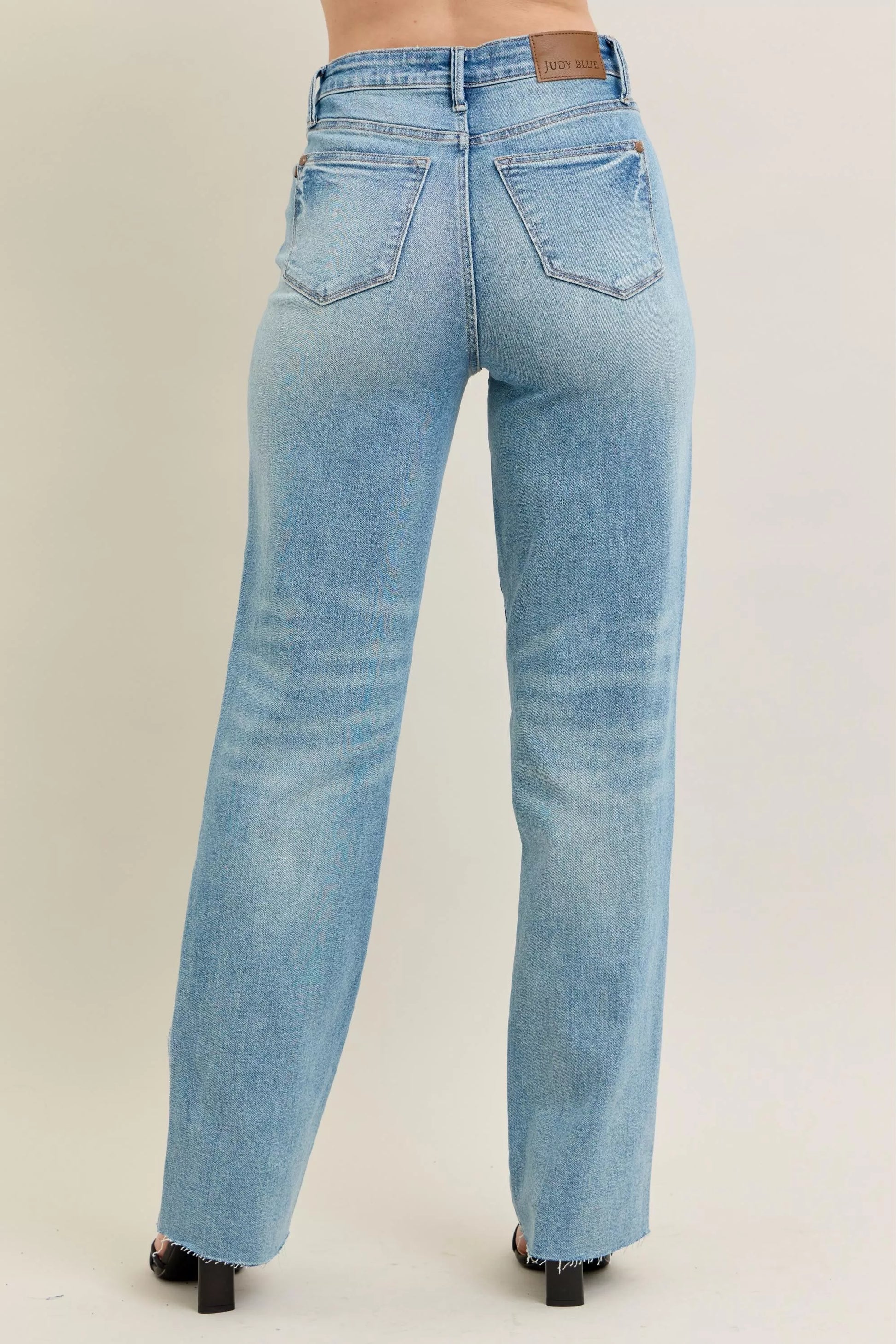 Judy Blue Judy Blue Full Size High Waist  Rigid Magic Star Shaped Destroy 90's Straight Jeans Plus Size