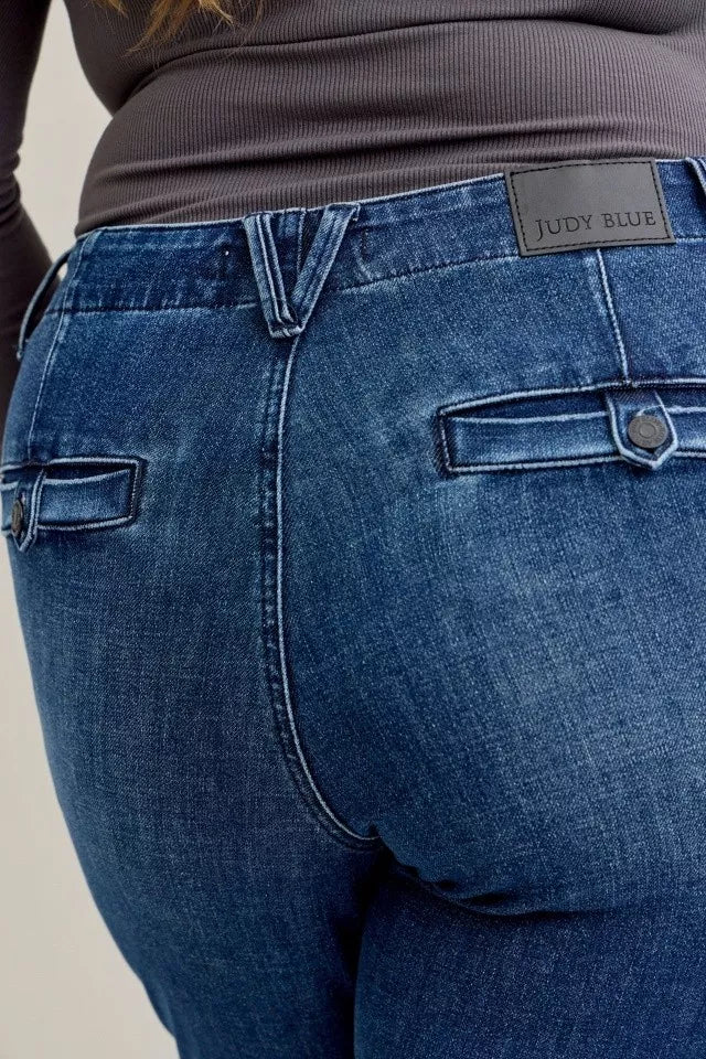 Judy Blue Judy Blue Full Size Mid Rise Bootcut Jeans with Welt Pockets Plus Size