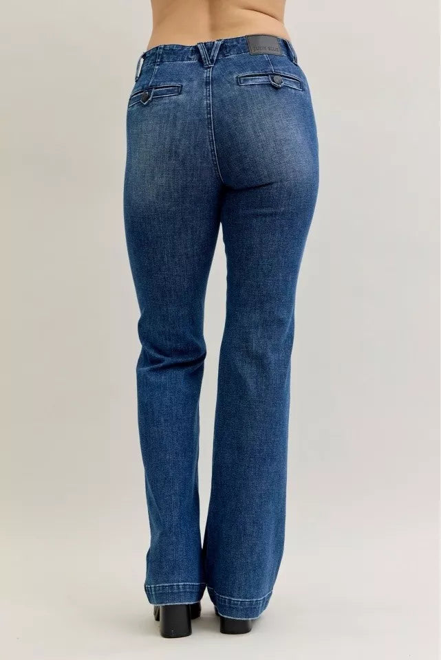 Judy Blue Judy Blue Full Size Mid Rise Bootcut Jeans with Welt Pockets Plus Size