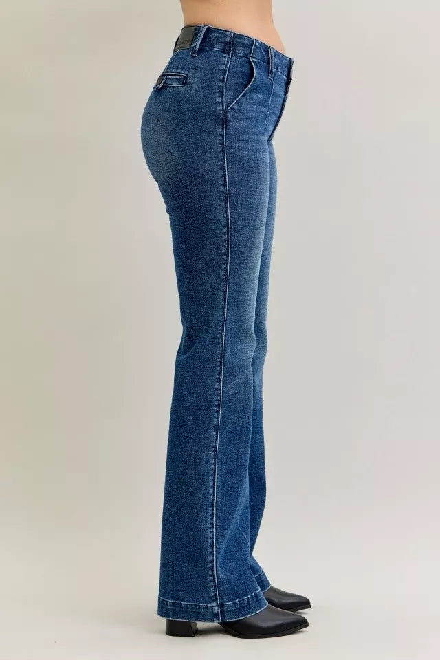 Judy Blue Judy Blue Full Size Mid Rise Bootcut Jeans with Welt Pockets Plus Size