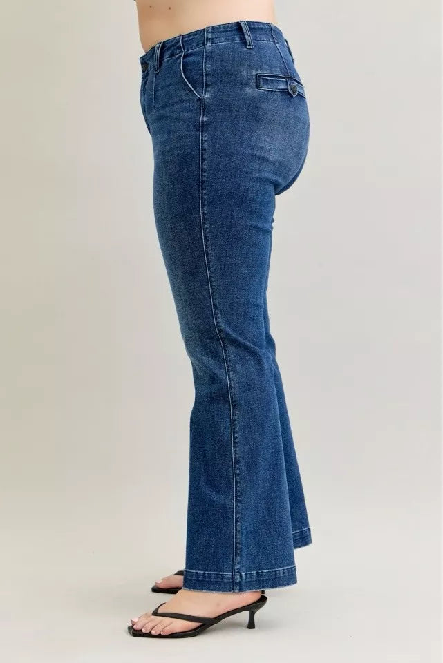 Judy Blue Judy Blue Full Size Mid Rise Bootcut Jeans with Welt Pockets Plus Size