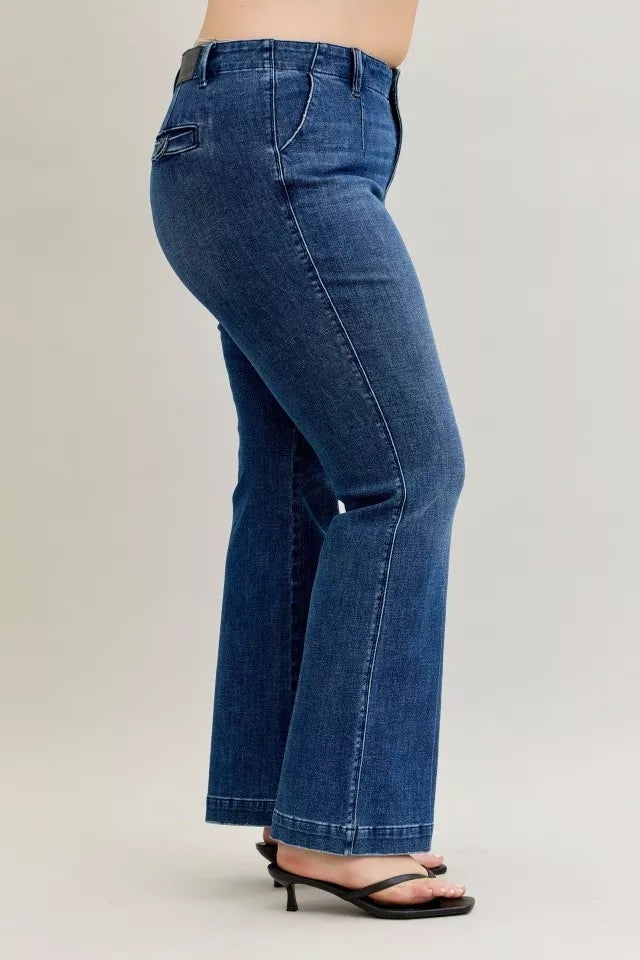 Judy Blue Judy Blue Full Size Mid Rise Bootcut Jeans with Welt Pockets Plus Size