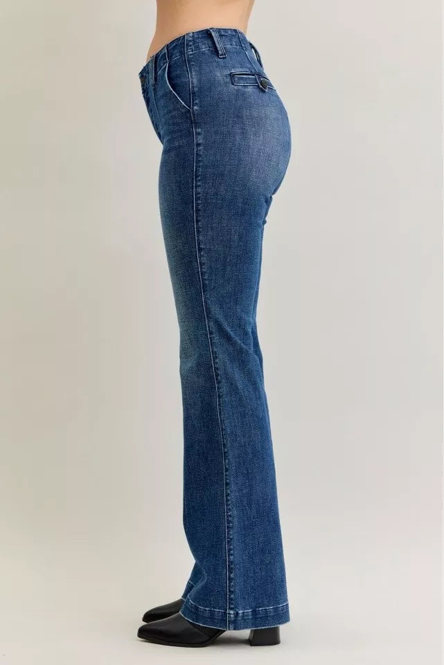Judy Blue Judy Blue Full Size Mid Rise Bootcut Jeans with Welt Pockets Plus Size
