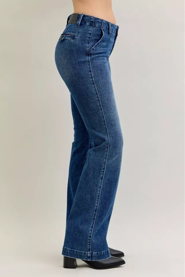 Judy Blue Judy Blue Full Size Mid Rise Bootcut Jeans with Welt Pockets Plus Size