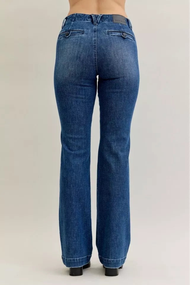 Judy Blue Judy Blue Full Size Mid Rise Bootcut Jeans with Welt Pockets Plus Size