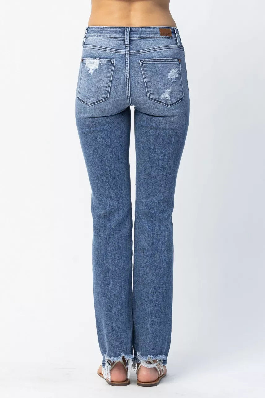 Judy Blue Judy Blue Full Size Mid Rise Destroy Straight Jeans Plus Size