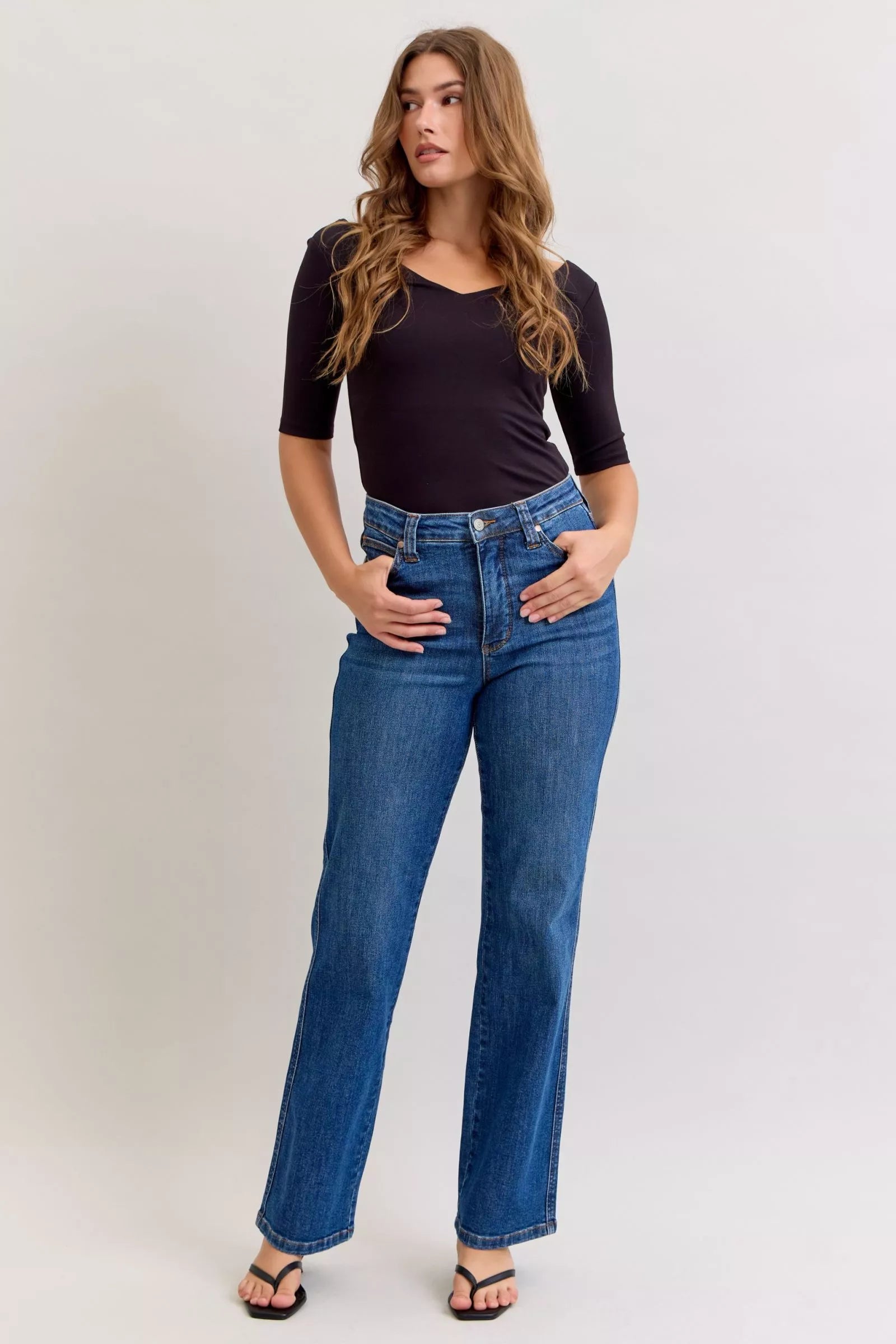 Judy Blue MD / 0/24 Judy Blue High Waist Tummy Control Straight Jeans