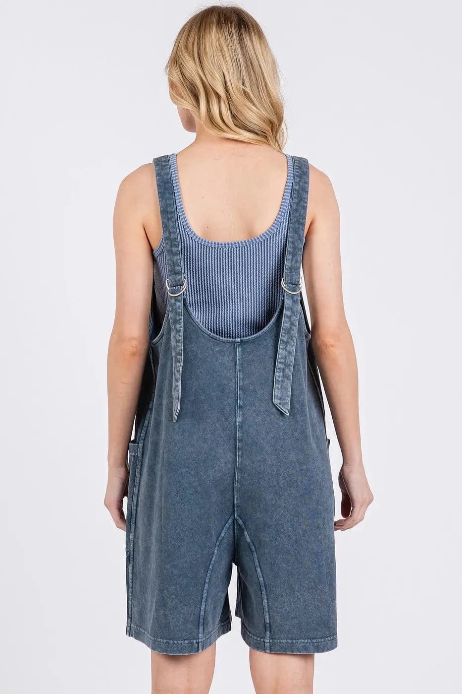 Mittoshop Jumpsuits & Rompers Mittoshop Low Scoop Neck Tank Washed French Terry Romper