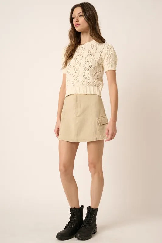 Mittoshop Mittoshop Cargo Mini Skirt with Side Pockets