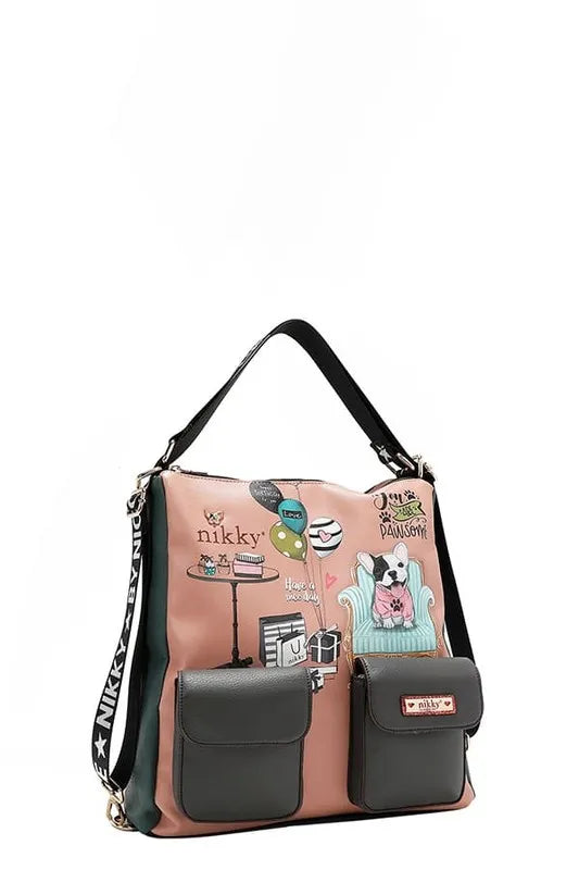 Nicole Lee USA Bags Apricot / One Size Nicole Lee USA Multifunction Adjustable Strap Eco-Leather Backpack