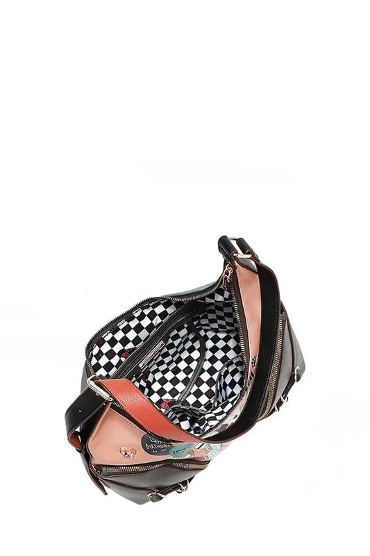 Nicole Lee USA Bags Apricot / One Size Nicole Lee USA Party King Shoulder Bag with 2 Accessory Pockets Front