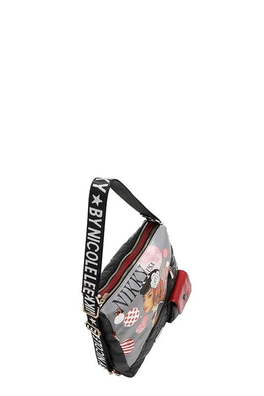 Nicole Lee USA Bags Black / One Size Nicole Lee USA Convertible Adjustable Strap Backpack Bag