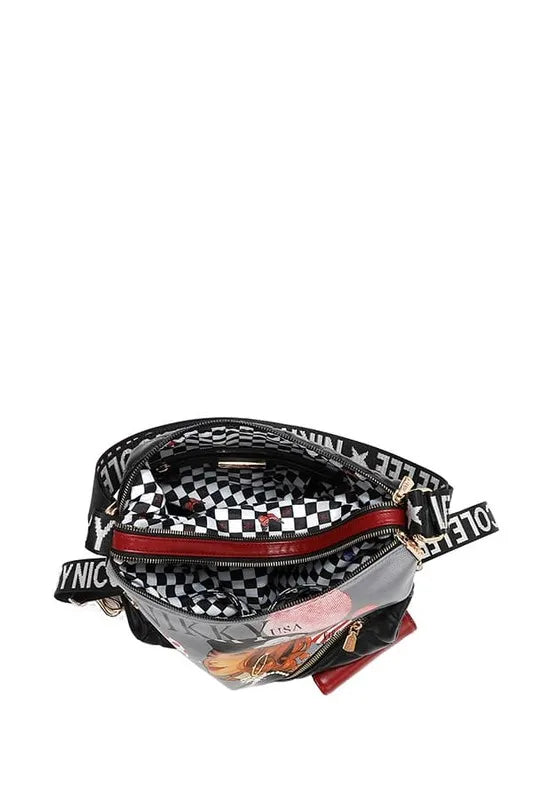 Nicole Lee USA Bags Black / One Size Nicole Lee USA Convertible Adjustable Strap Backpack Bag