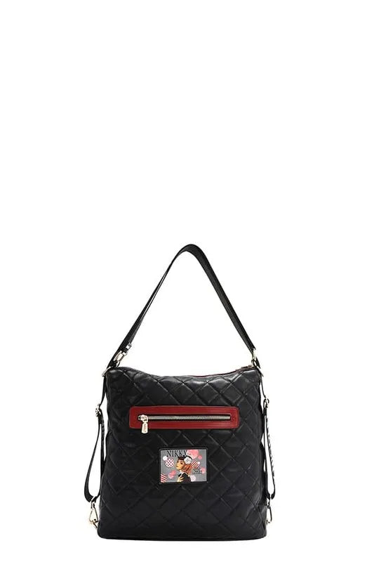 Nicole Lee USA Bags Black / One Size Nicole Lee USA Convertible Adjustable Strap Backpack Bag