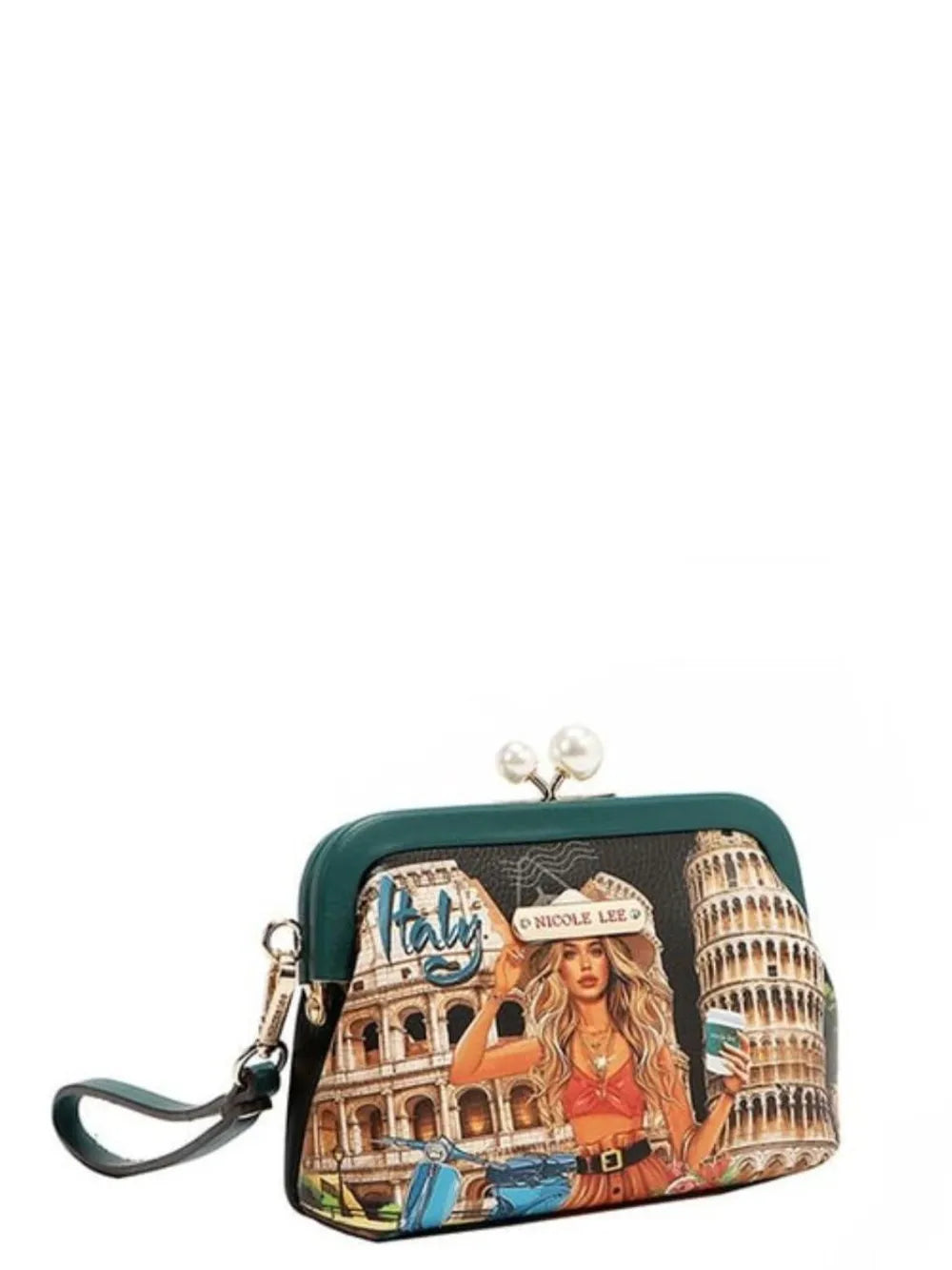 Nicole Lee USA Black / One Size Nicole Lee USA Chelsea Pearl Kiss-Lock Coin Purse