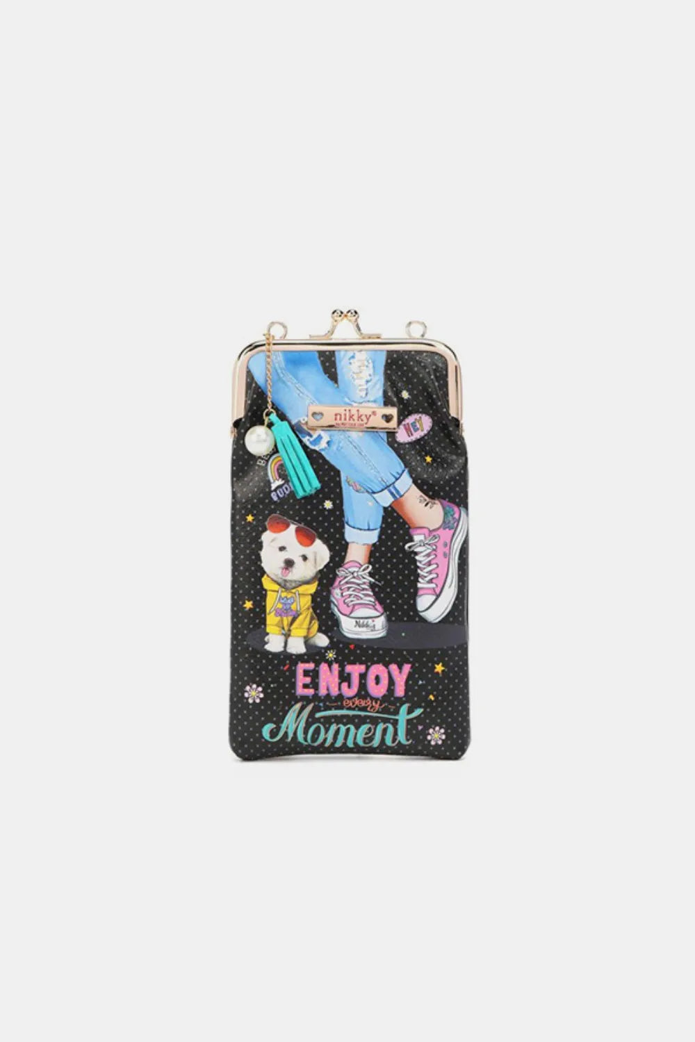 Nicole Lee USA Enjoy Every Moment / One Size Nicole Lee USA Printed Kisslock Phone and Sunglass Purse