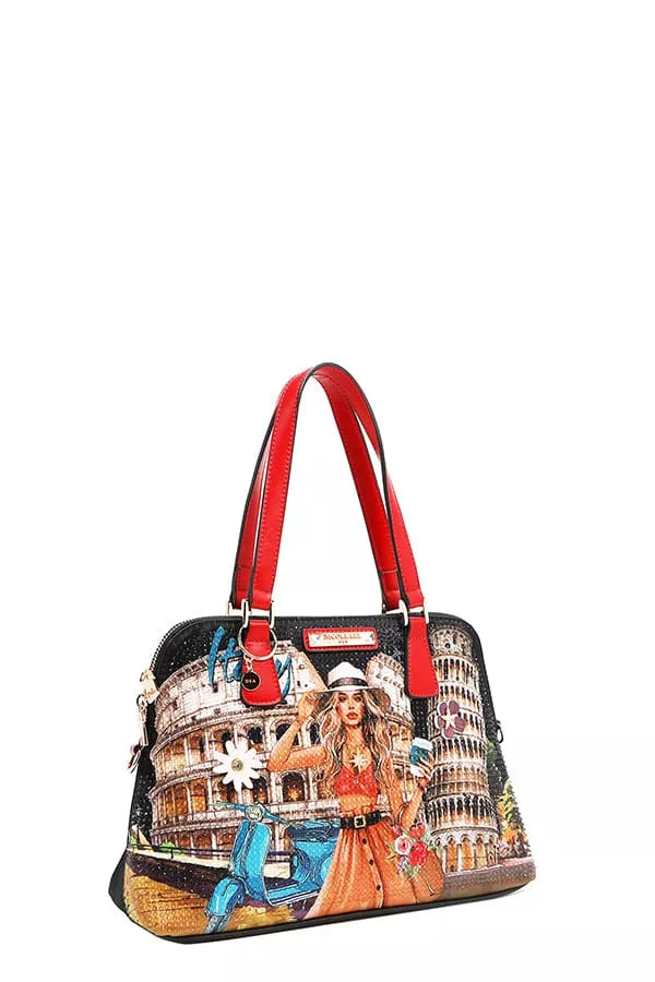 Nicole Lee USA MARTHA TRAVELS ITALY / OS Nicole Lee USA Martha Travels Italy - Dome Satchel
