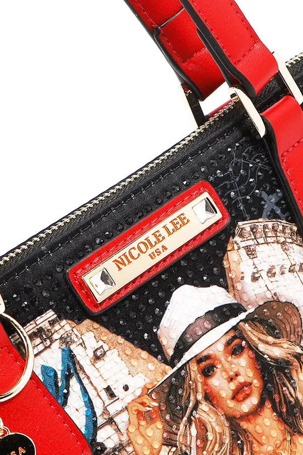 Nicole Lee USA MARTHA TRAVELS ITALY / OS Nicole Lee USA Martha Travels Italy - Dome Satchel