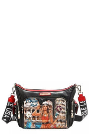 Nicole Lee USA Shoulder Bags MARTHA TRAVELS ITALY / OS Nicole Lee USA Martha Travels Italy Multi Pocket Shoulder Bag