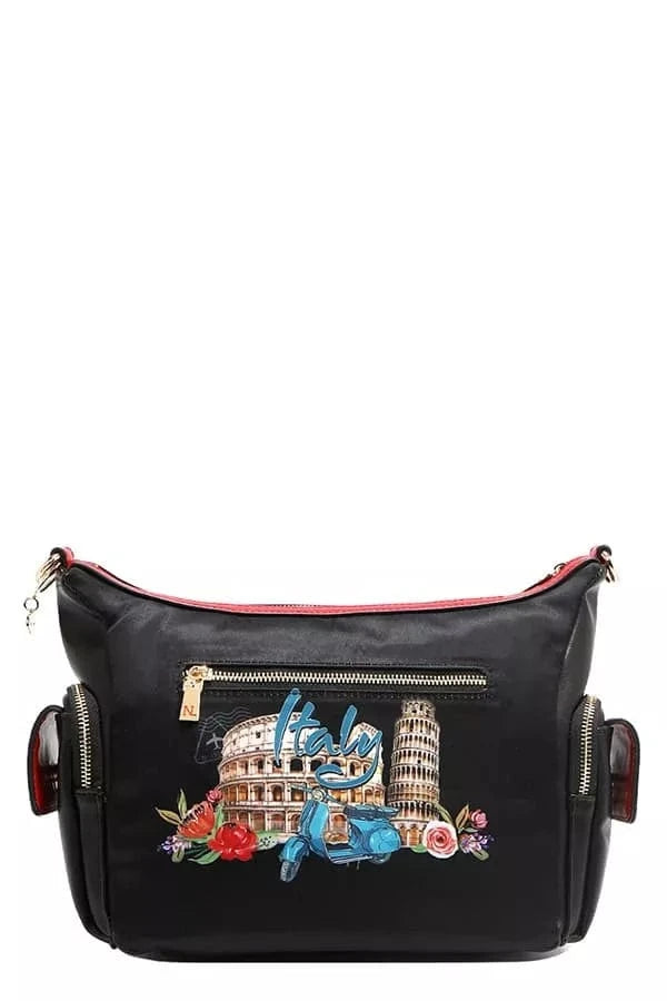 Nicole Lee USA Shoulder Bags MARTHA TRAVELS ITALY / OS Nicole Lee USA Martha Travels Italy Multi Pocket Shoulder Bag