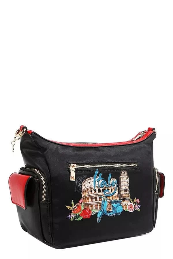 Nicole Lee USA Shoulder Bags MARTHA TRAVELS ITALY / OS Nicole Lee USA Martha Travels Italy Multi Pocket Shoulder Bag