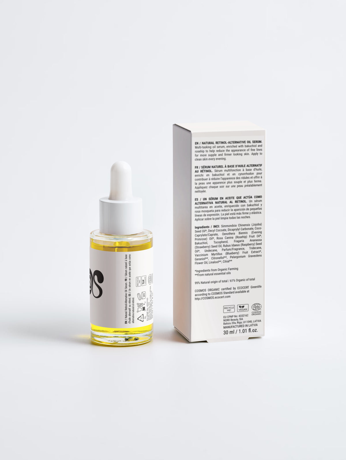 Bakuchiol oil serum with dropper