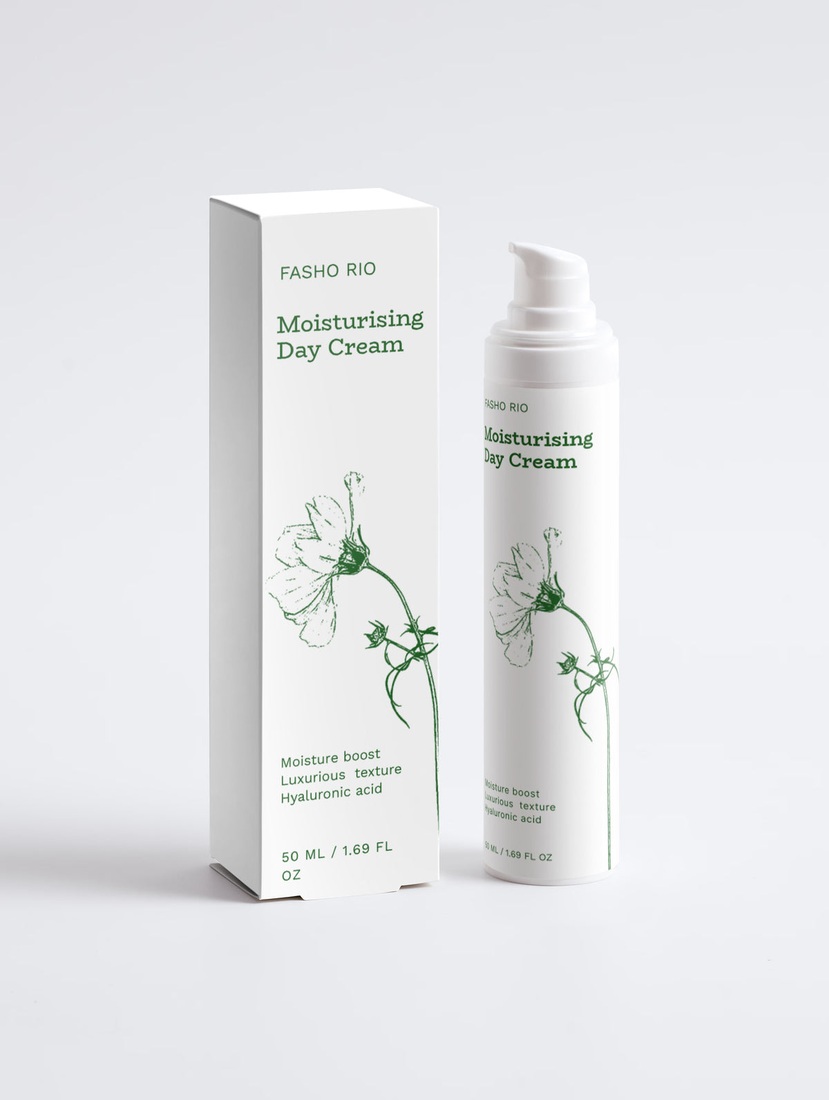 Hyaluronic Acid Moisturising Day Cream jar for hydrated dewy skin
