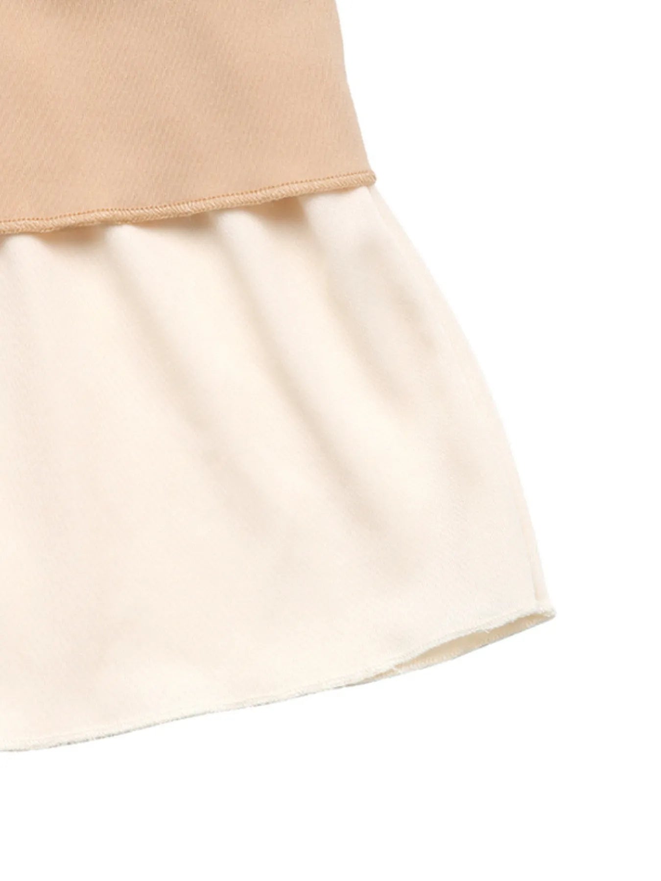 Perfee Layered Midi Skirt with Contrast Hem Detail