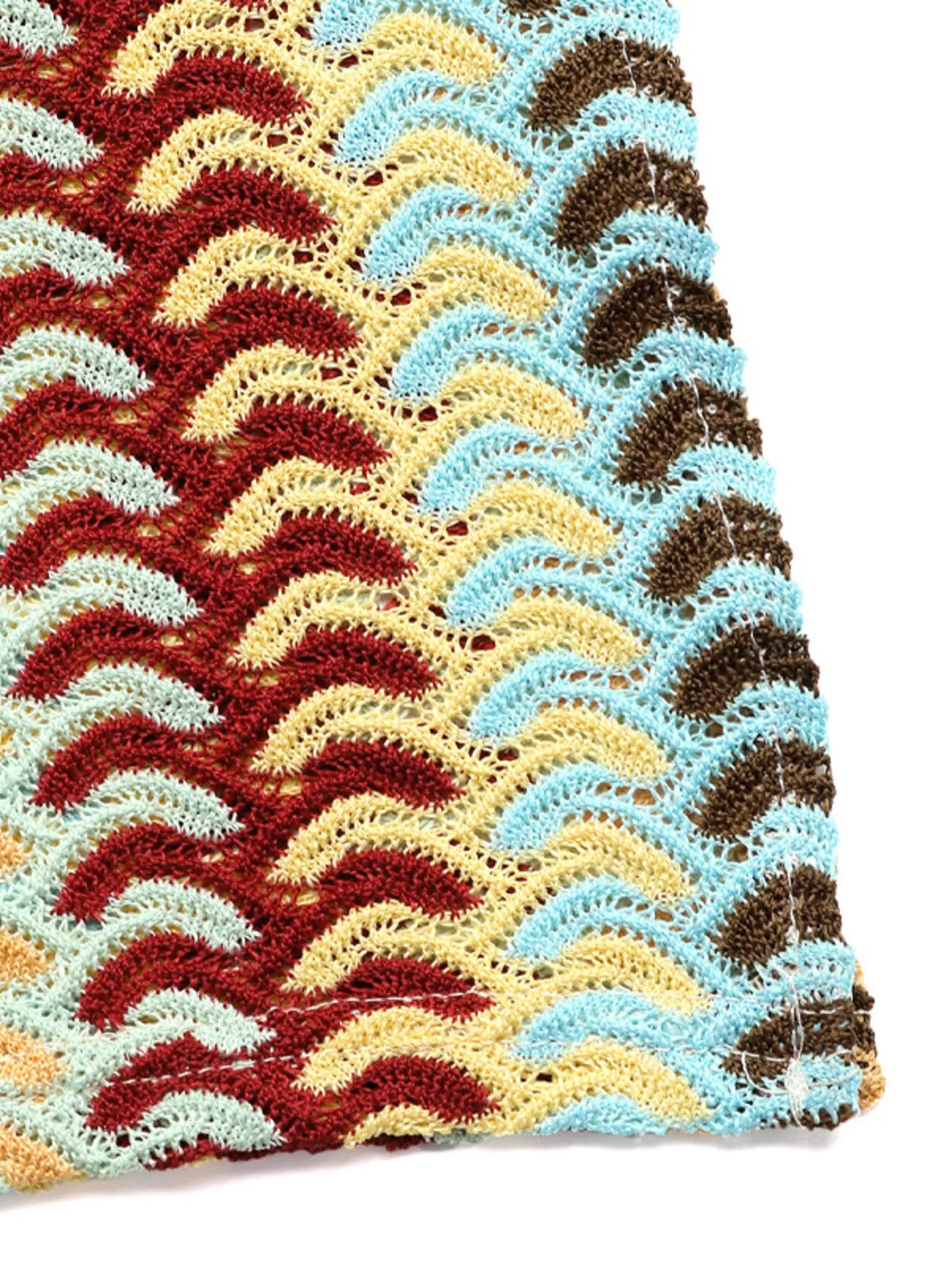 Perfee Sweater Dresses Sleeveless Chevron Pattern Sweater Dress