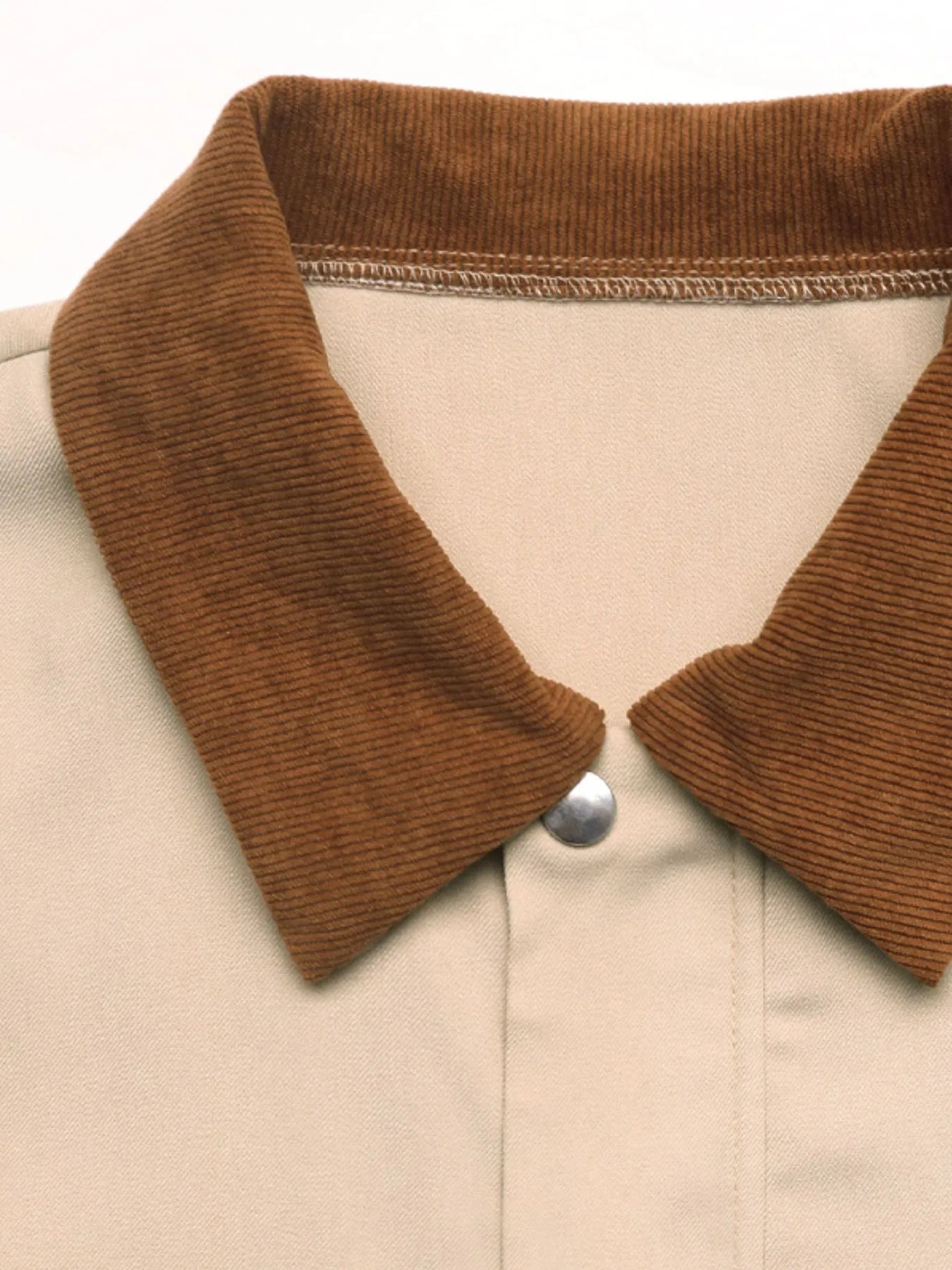 Perfee Zip-Up Long Sleeve Jacket with Buttons and Pockets