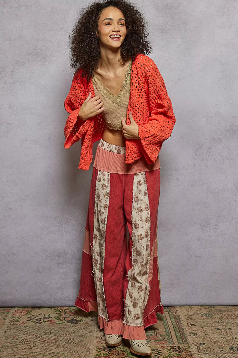 POL POL Open Front Cardigan with Crochet Patterns