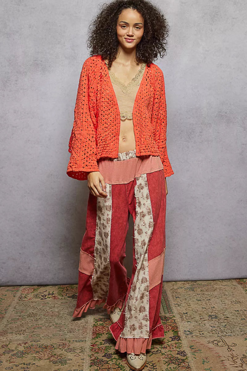 POL POL Open Front Cardigan with Crochet Patterns