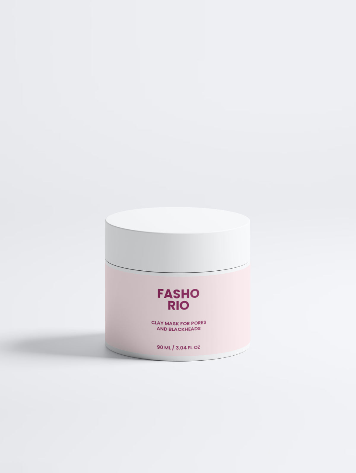 Clay face mask for pores and blackheads jar front