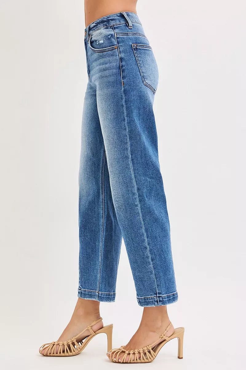 RISEN RISEN High Rise Crop Boyfriend Tapered Jeans