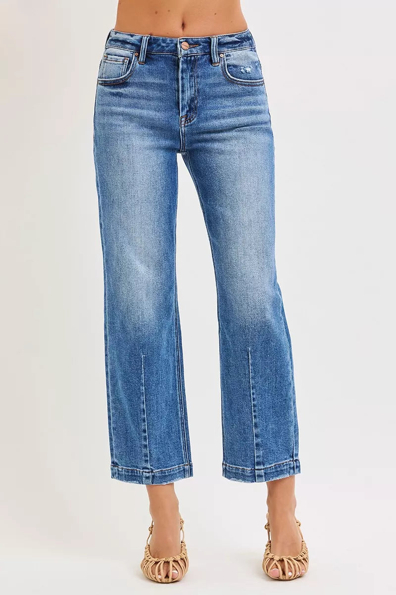 RISEN RISEN High Rise Crop Boyfriend Tapered Jeans