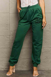 Simply Love Dark Green / S Simply Love Full Size HAVE THE DAY YOU DESERVE Graphic Sweatpants