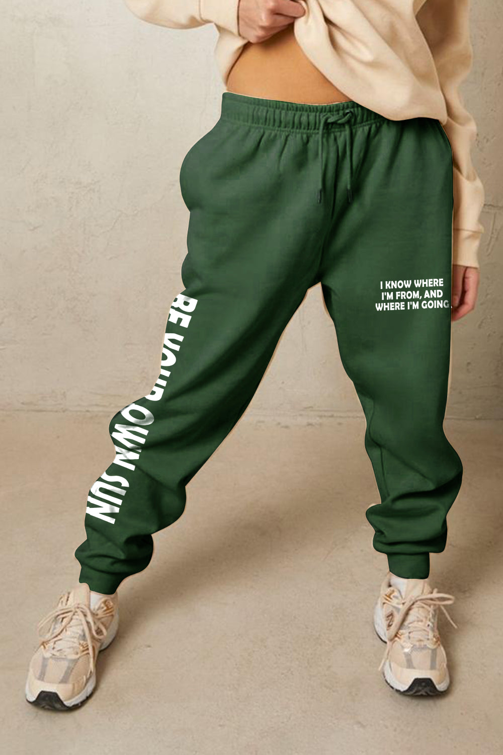 Simply Love Simply Love Full Size BE YOUR OWN SUN Graphic Sweatpants