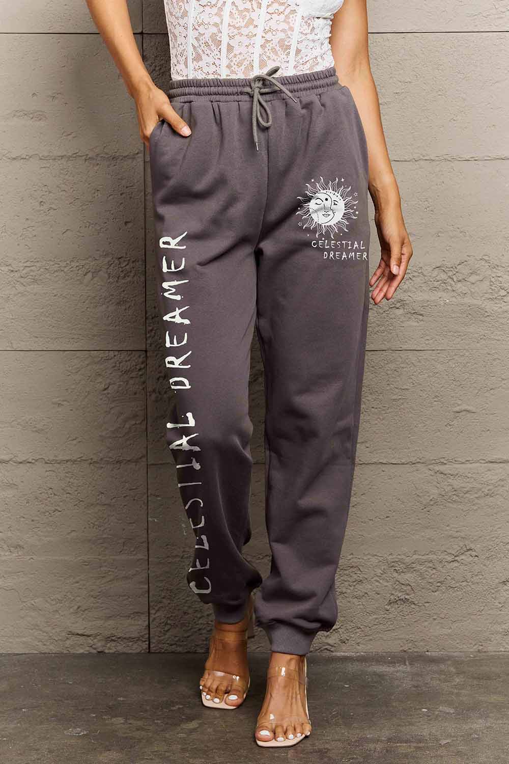 Simply Love Simply Love Full Size CELESTIAL DREAMER Graphic Sweatpants