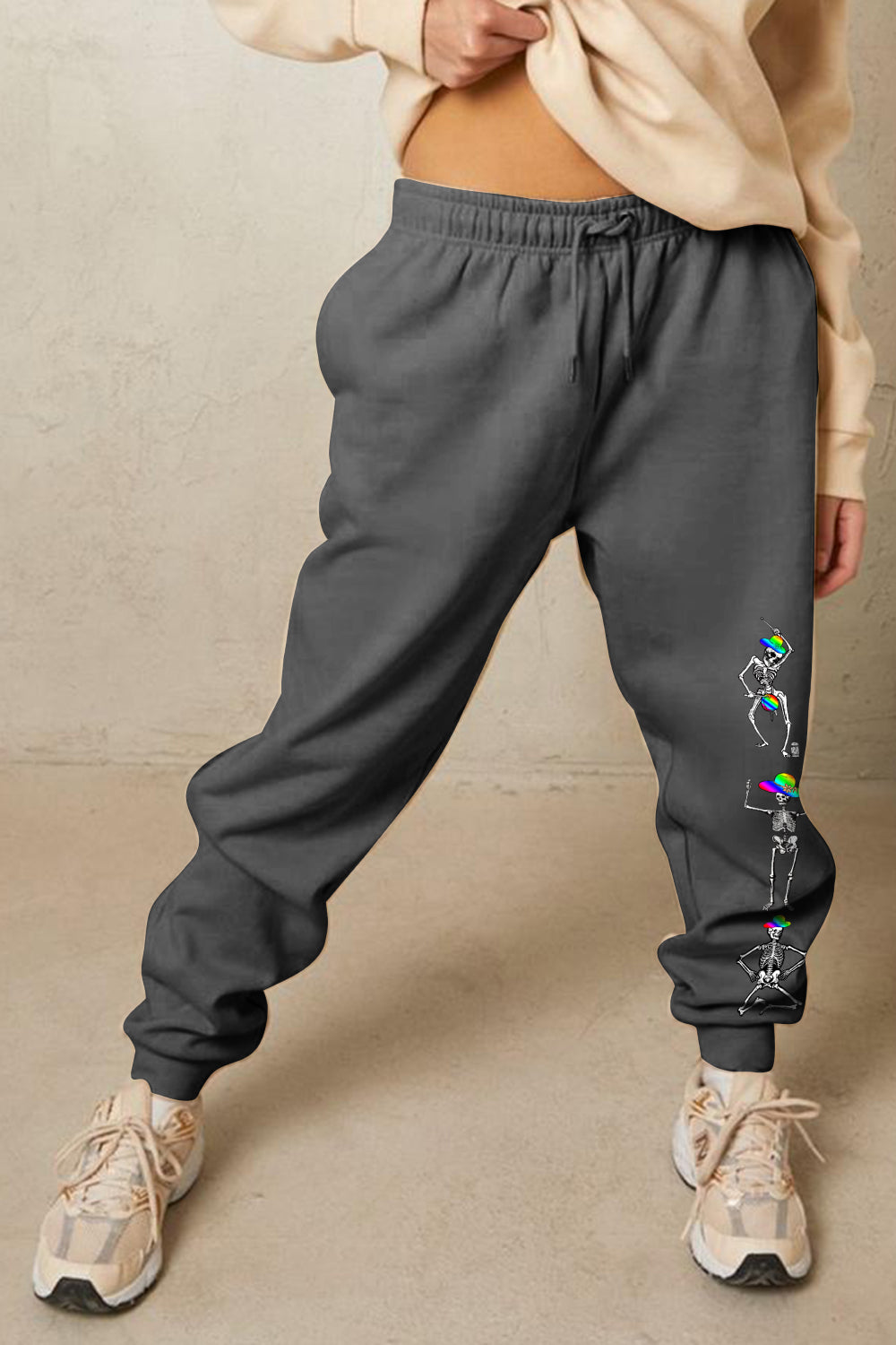 Simply Love Simply Love Full Size SKELETON Graphic Sweatpants