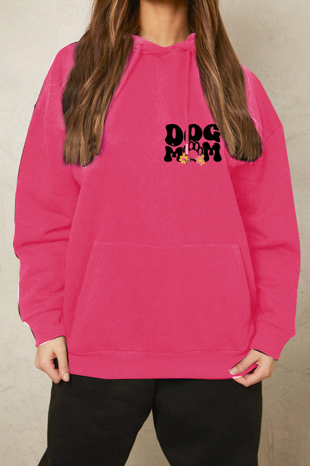 Simply Love Simply Love Simply Love Full Size DOG MOM Graphic Hoodie