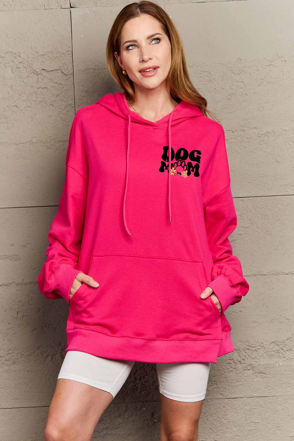Simply Love Simply Love Simply Love Full Size DOG MOM Graphic Hoodie