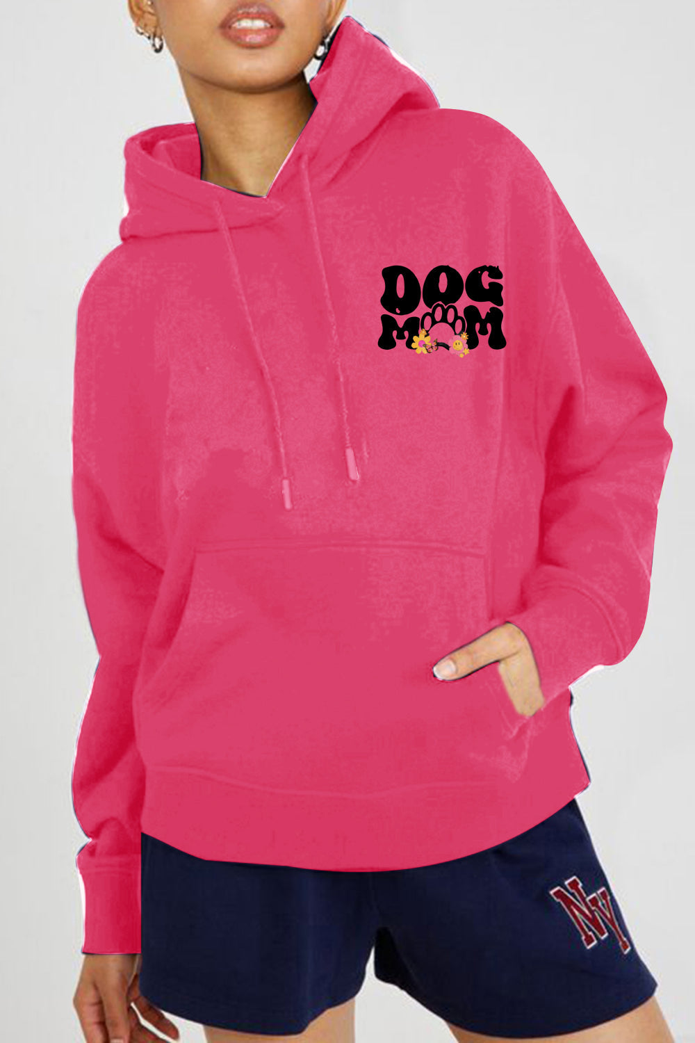 Simply Love Simply Love Simply Love Full Size DOG MOM Graphic Hoodie