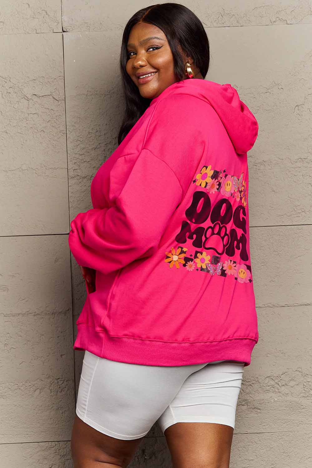 Simply Love Simply Love Simply Love Full Size DOG MOM Graphic Hoodie