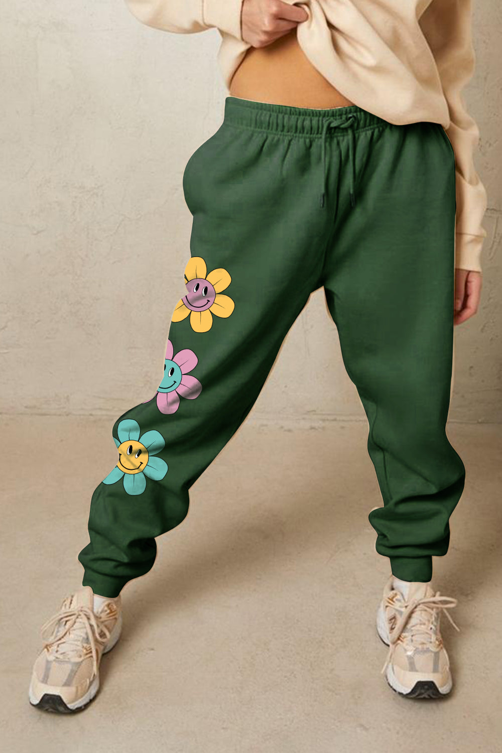 Simply Love Simply Love Simply Love Full Size Drawstring Flower Graphic Long Sweatpants