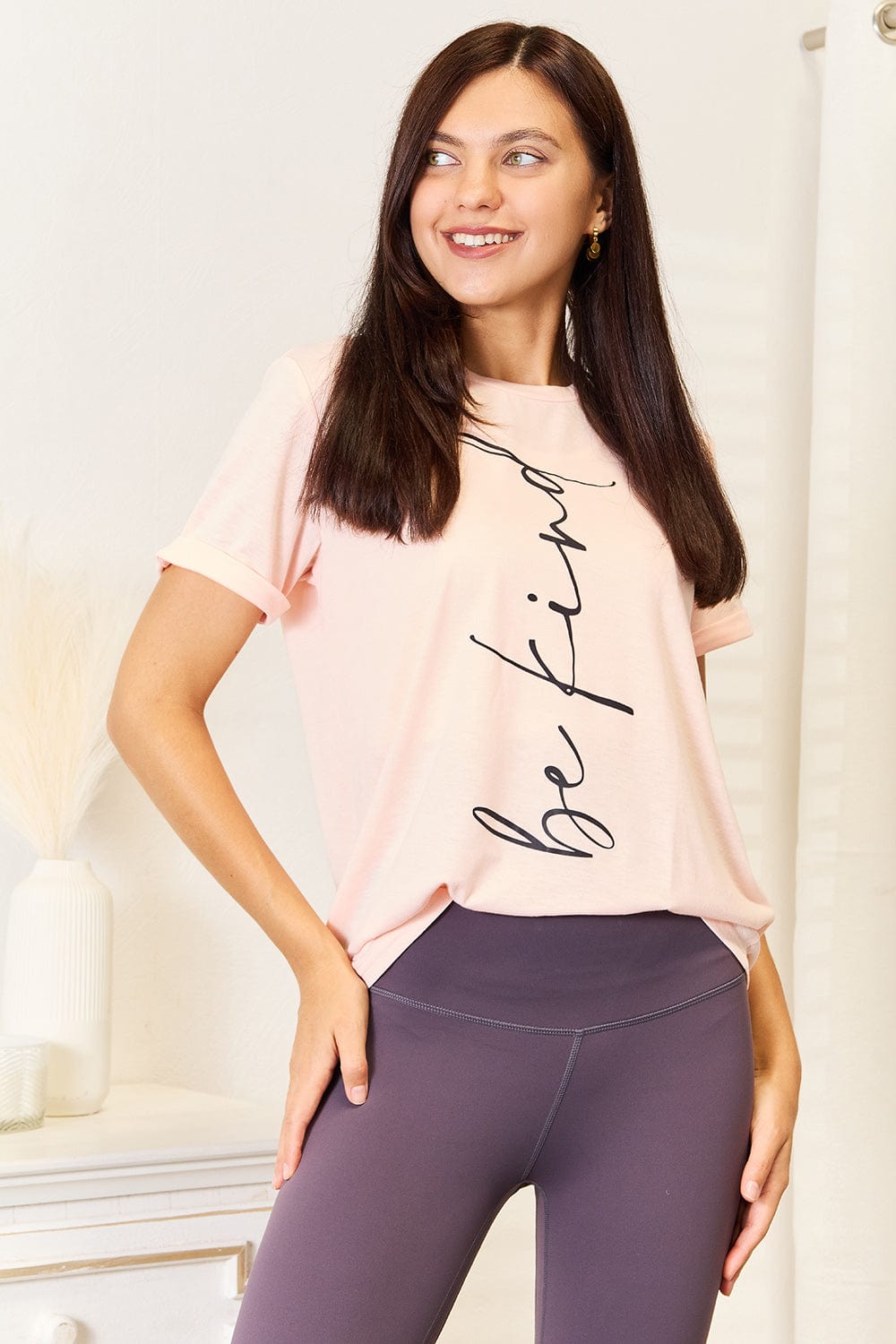 Simply Love T-shirts Simply Love BE KIND Graphic Round Neck T-Shirt