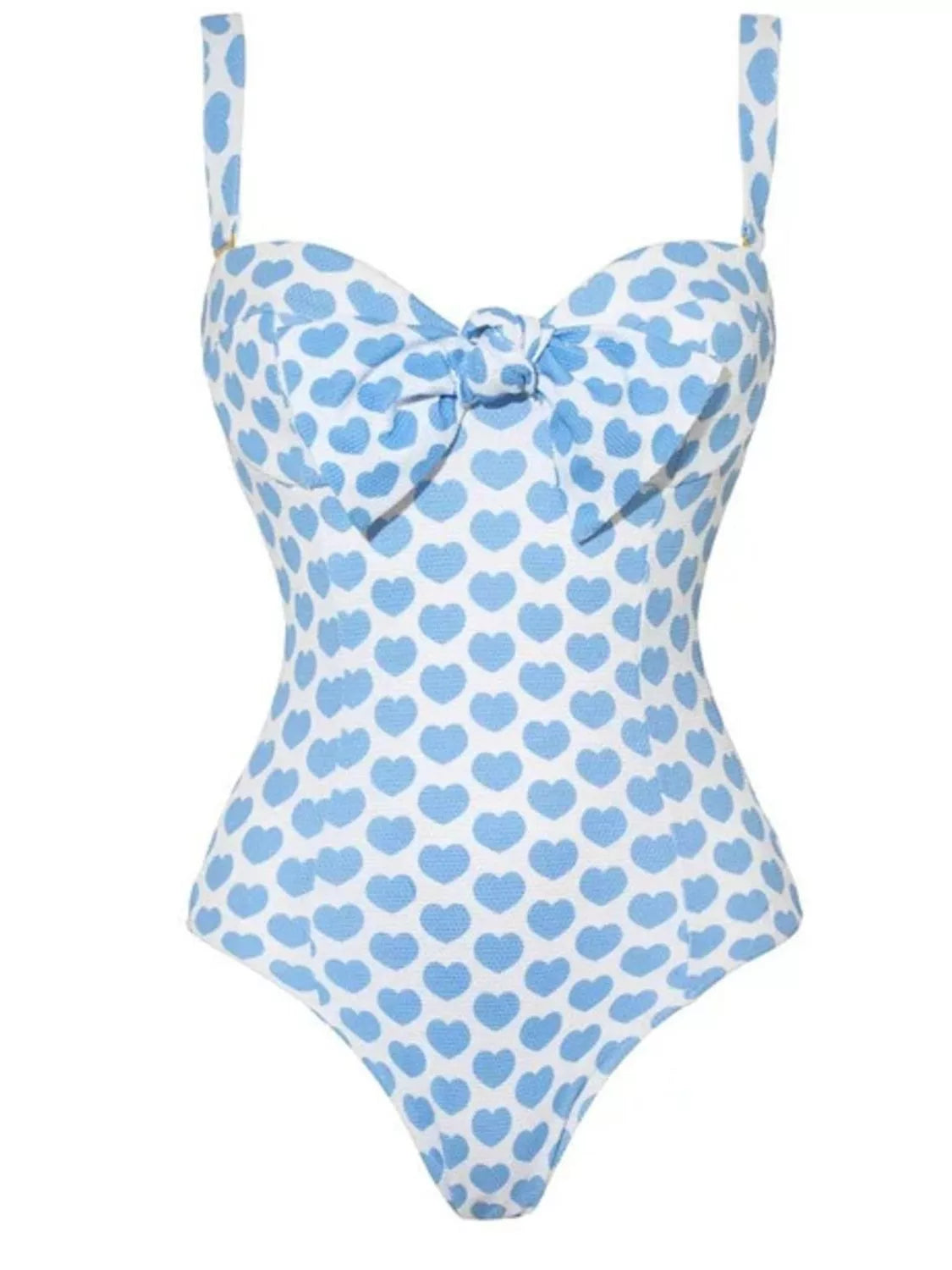 SO ME Printed One-Piece Swimwear and Skirt Set