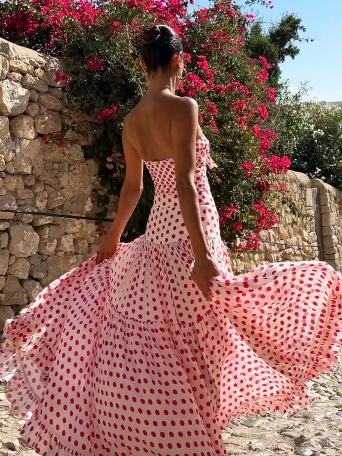 SO ME Printed One-Piece Swimwear and Skirt Set