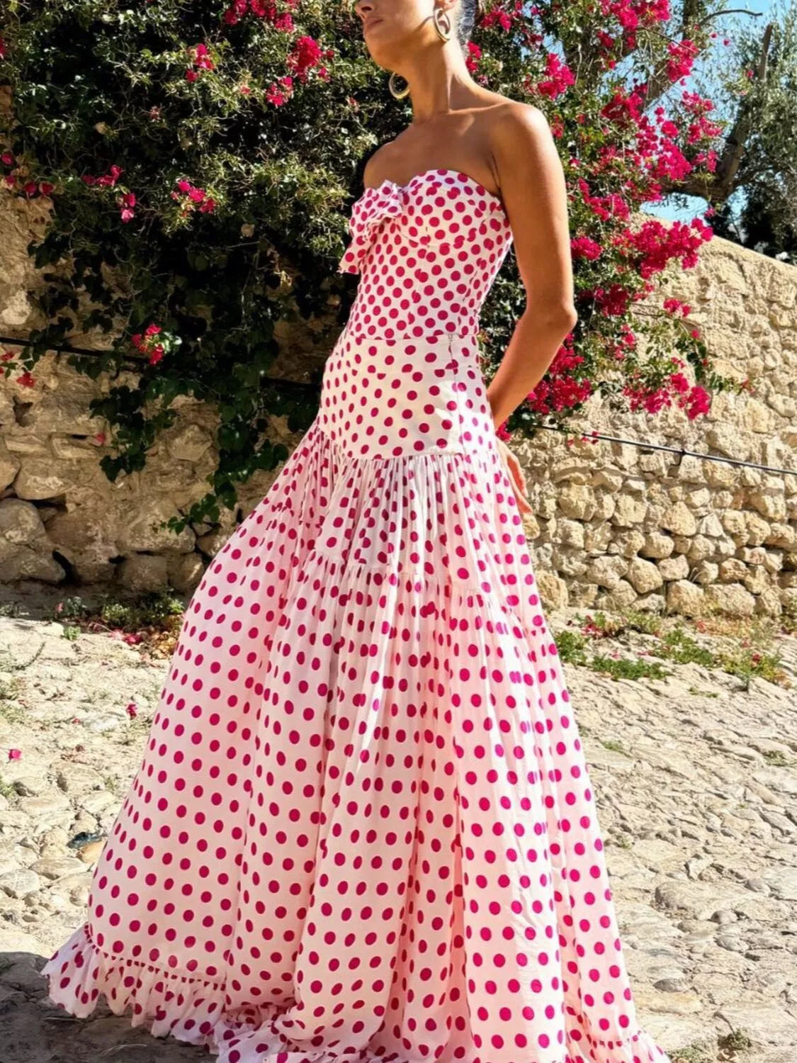 SO ME Red / S Printed One-Piece Swimwear and Skirt Set